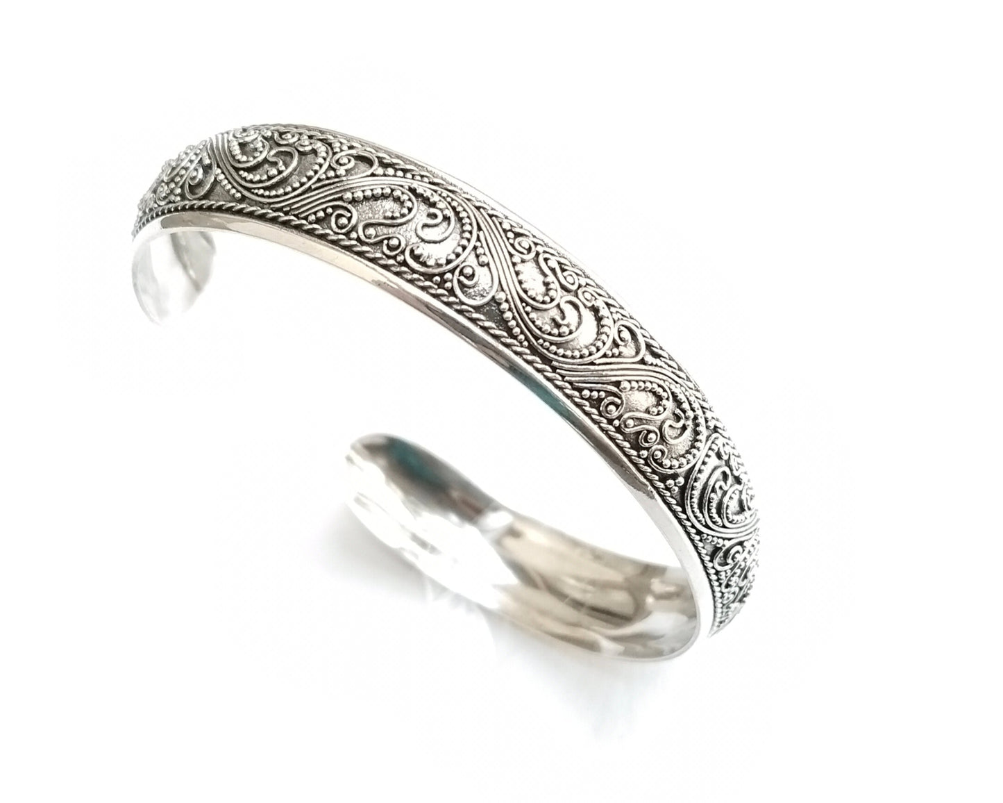 Handmade Traditional Sterling Silver Bracelet, Silver Bangle Bracelet