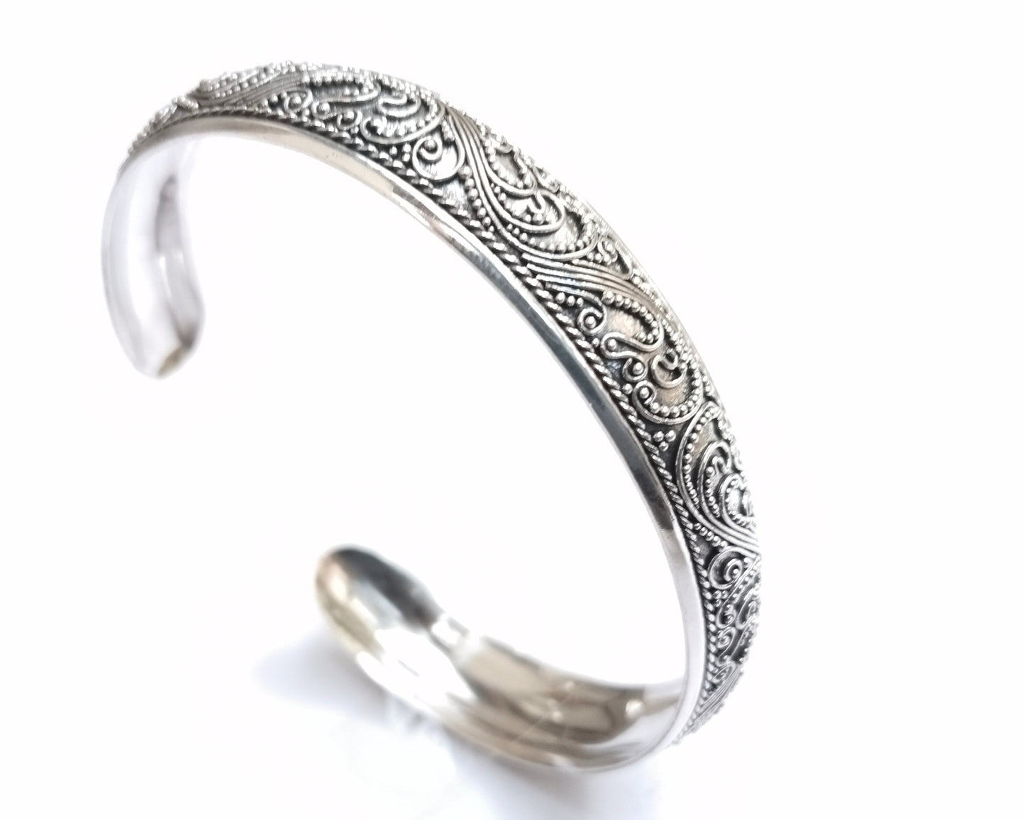 Handmade Traditional Sterling Silver Bracelet, Silver Bangle Bracelet
