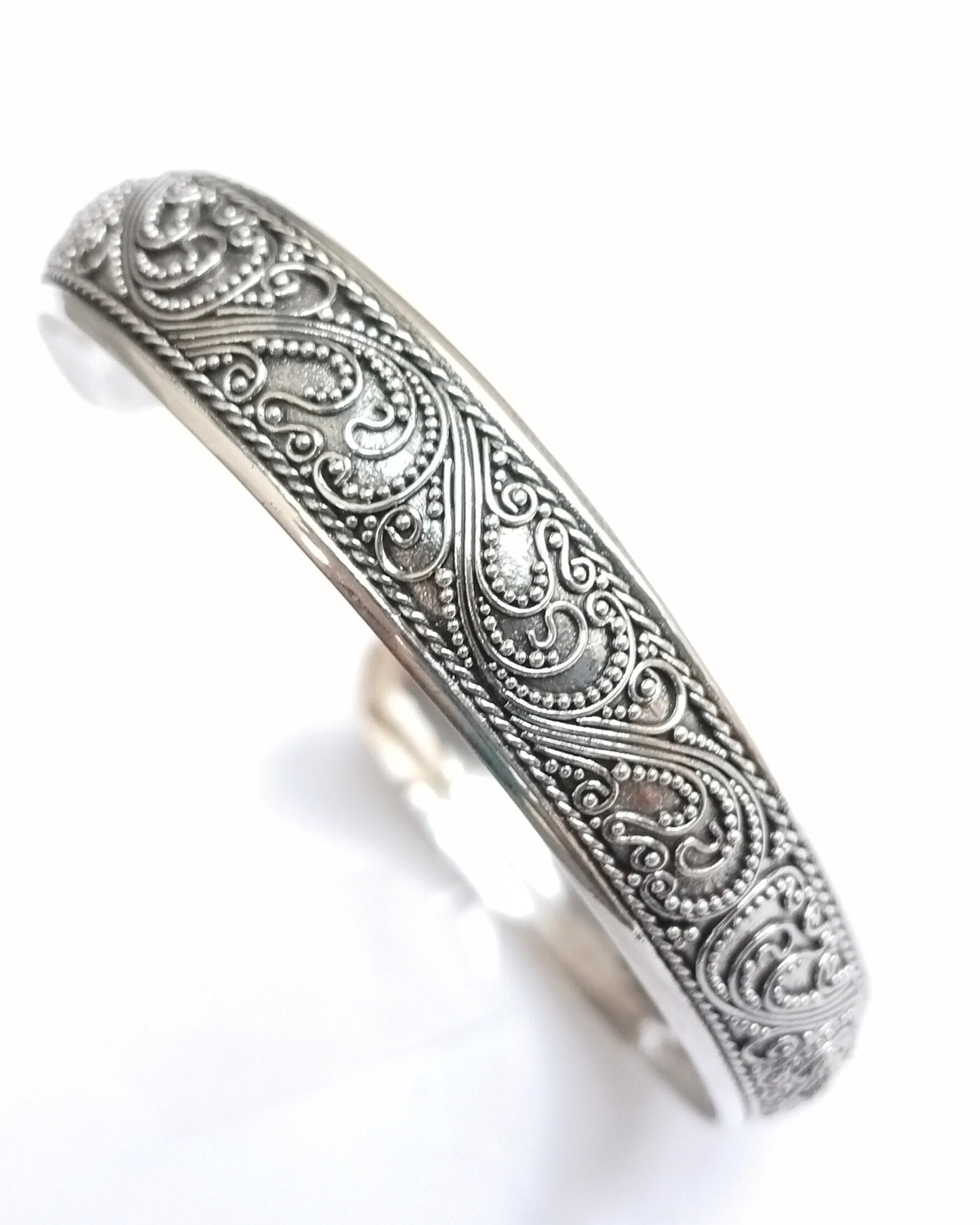 Handmade Traditional Sterling Silver Bracelet, Silver Bangle Bracelet