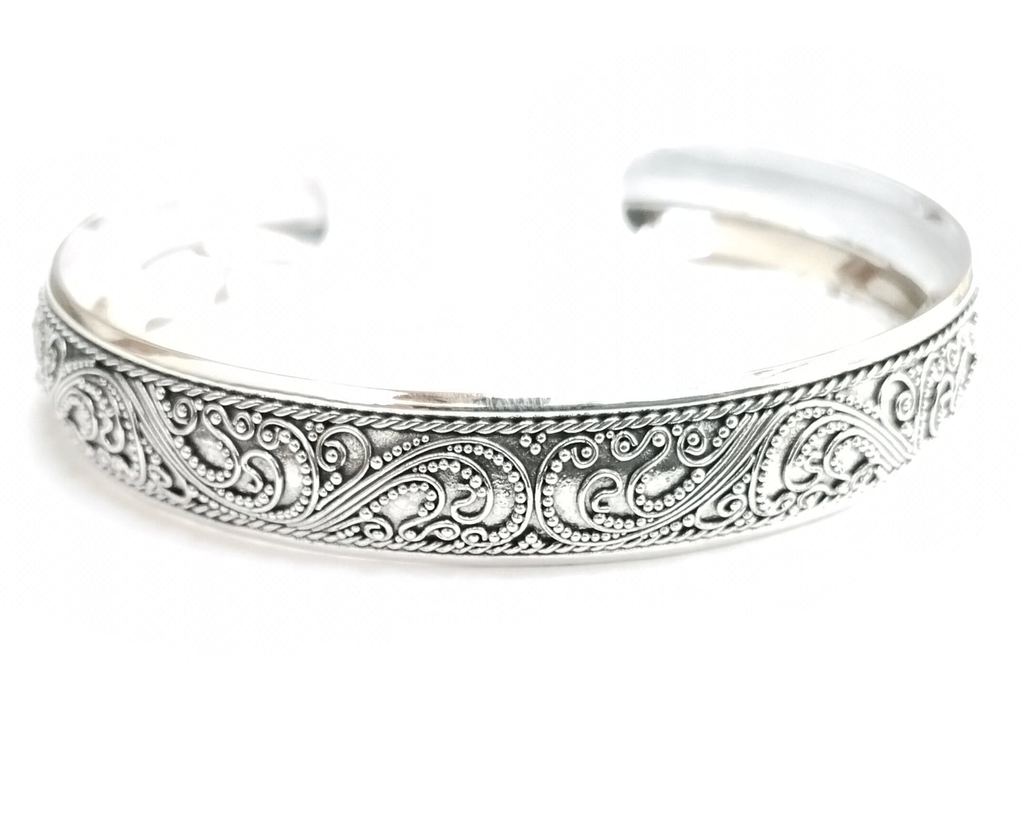 Handmade Traditional Sterling Silver Bracelet, Silver Bangle Bracelet