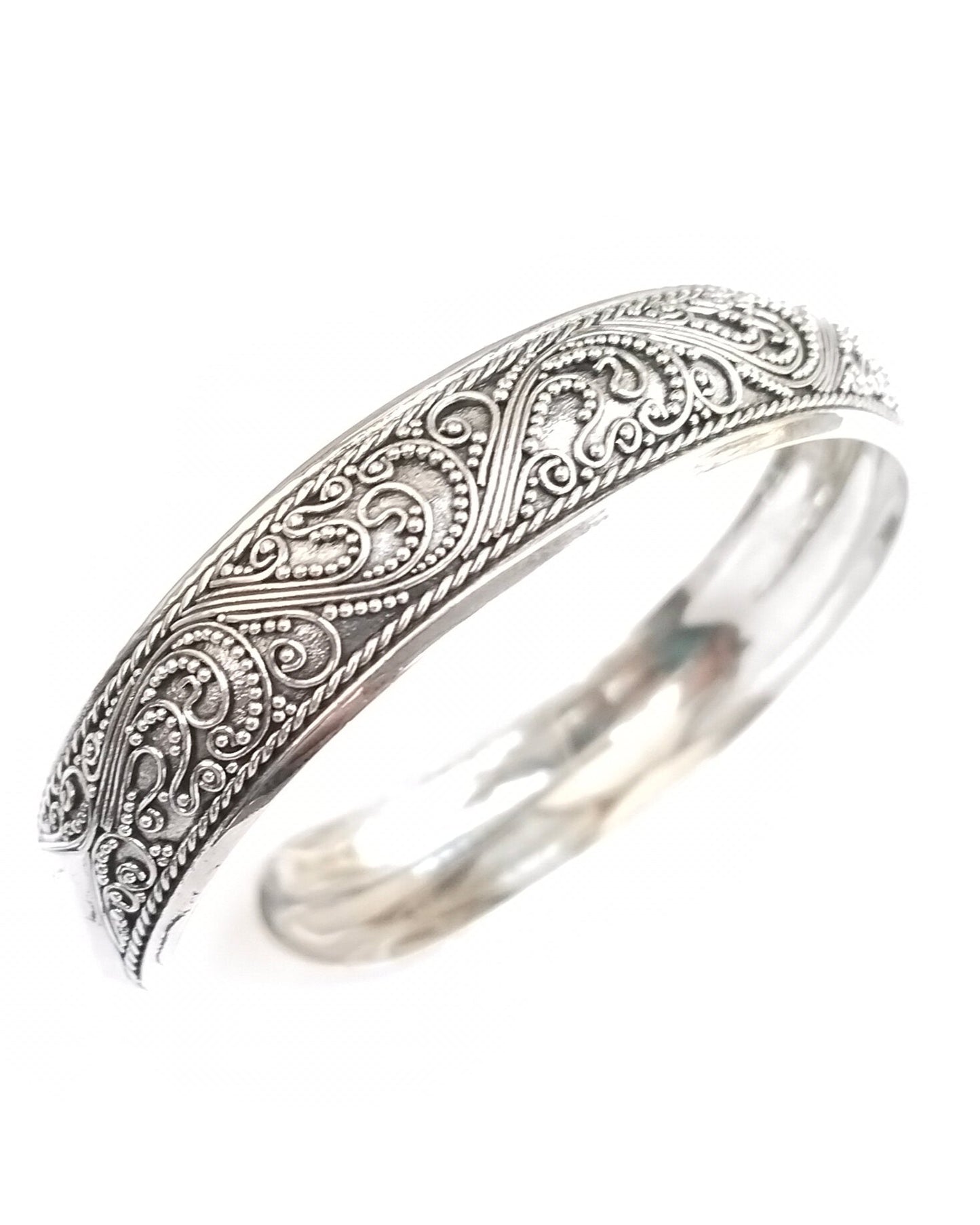 Handmade Traditional Sterling Silver Bracelet, Silver Bangle Bracelet