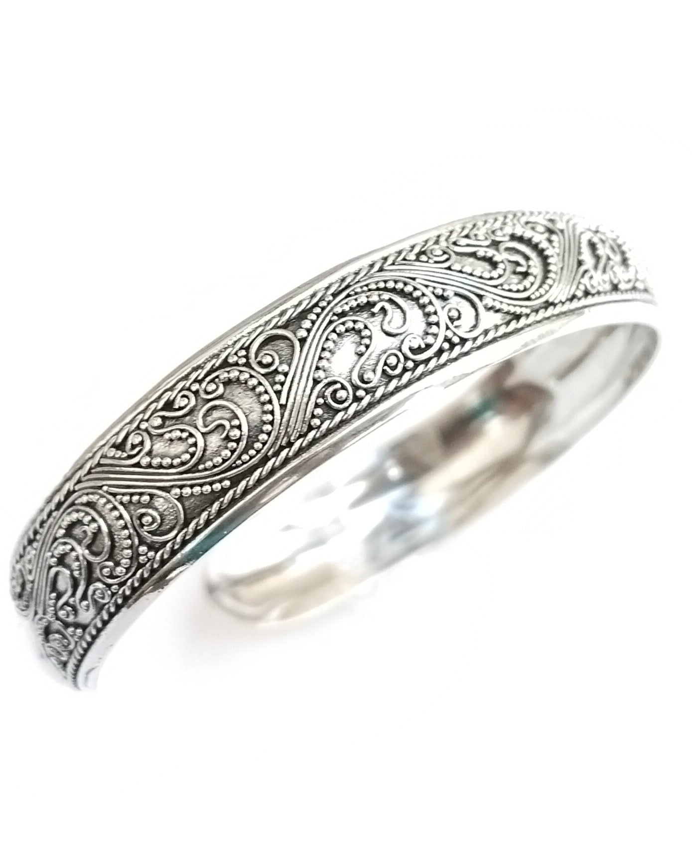 Handmade Traditional Sterling Silver Bracelet, Silver Bangle Bracelet