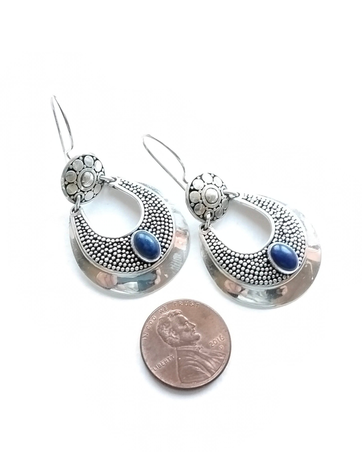 Sterling Silver Lapis lazuli Dangle Earrings